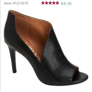 Calvin Klein Nastassia Shiny Lizard Peep Toe Pump